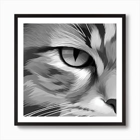 Cat's Face, animal art, Art Print