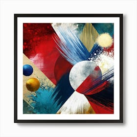 Abstract Painting in Bold Elegance Palette Art Print