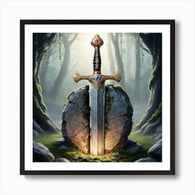 Sword In Stone Art Print