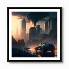City On Fire (67) Art Print