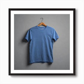 Blue T - Shirt 2 Art Print