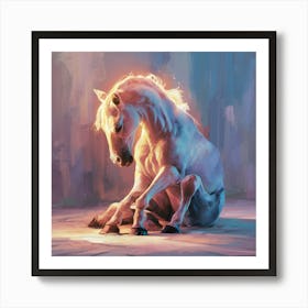 White Horse Art Print