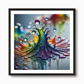 Colorful Splashes Art Print