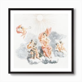 Hercules And Juno, Johan Teyler Art Print