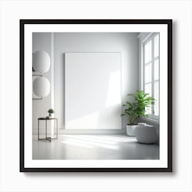 Empty Room With White Wall Poster