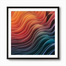 Abstract Wave Background Art Print