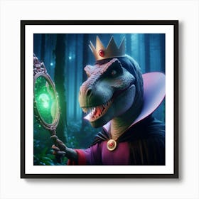 T - Rex Evil Queen Art Print