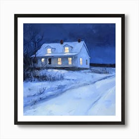 House In The Snow 1 Art Print