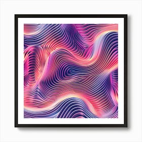 Abstract Wavy Pattern Art Print