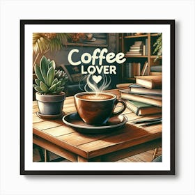 Cozy Cafe Coffee Lover Wall Print Art A Warm And Inviting Scene Perfect For Adding A Touch Of Comfort And Passion For Coffee To Any Space Art Print