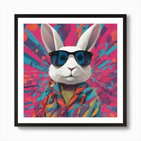 Bunny, New Poster For Ray Ban Speed, In The Style Of Psychedelic Figuration, Eiko Ojala, Ian Davenpo (3) 1 Art Print