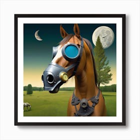 Gas Mask Horse 1 Art Print