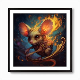 Fire Mouse 1 Art Print