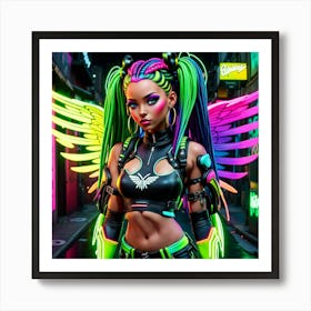 Neon Angel 2 Art Print