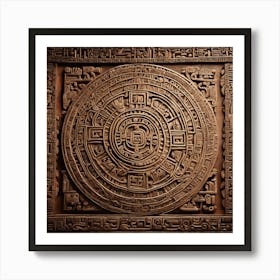 Aztec Calendar Art Print