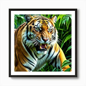 Tiger In The Jungle 4 Art Print