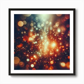 Abstract Christmas Lights Bokeh Art Print