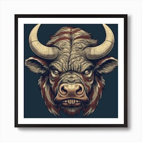 Buffalo Head Art Print