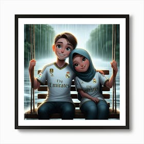 Real Madrid Muslim Couple Art Print