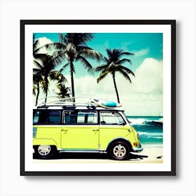 Vw Bus On The Beach5 Art Print