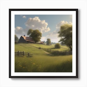 Farm In The Countryside 44 Art Print