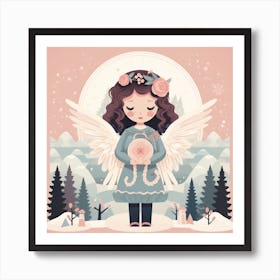 Angel In The Snow Art Print