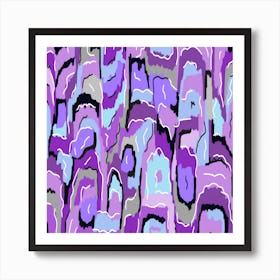 Abstract Purple Shapes Art Print