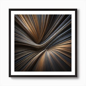 Abstract Wavy Lines Art Print