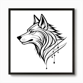 Wolf Head 12 Art Print