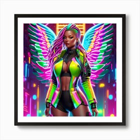 Neon Angel 46 Art Print