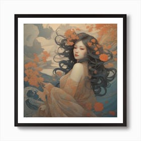 Asian Girl Art Print