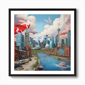 Canadian Cityscape 1 Art Print