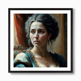 Portrait Of A Lady 1 Art Print