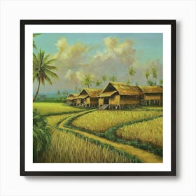 Asian Village Art Print