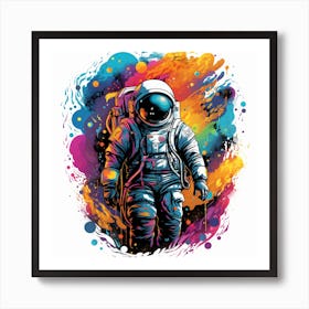 Astronaut In Space 4 Art Print