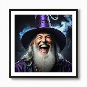 Wizard Laughing Art Print