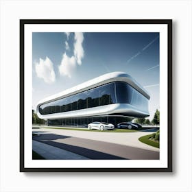 Futuristic Office Building Art Print