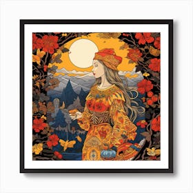 Russian Folk Art Art Print