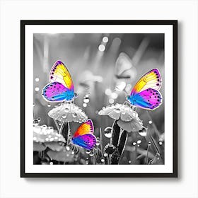 Butterflies In The Rain Art Print