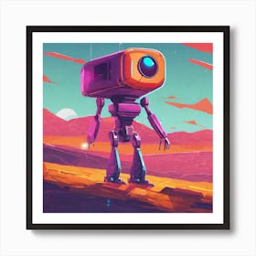 Robots In Space 5 Art Print