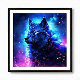 Anime Wolf Art Print