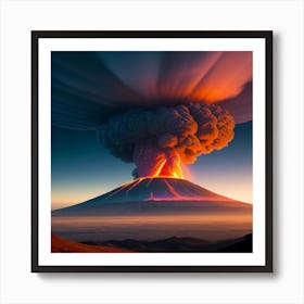 Concept crazy so art volcano Art Print