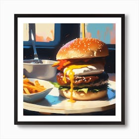 Hamburger Painting 1 Art Print