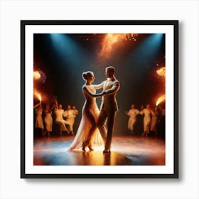 Dancers In Flames 6 Art Print