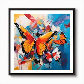 Butterflies In The Sky 4 Art Print