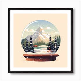 Banff Canada Snowglobe Art Print