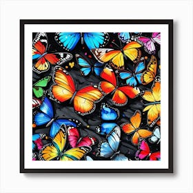 Colorful Butterflies 31 Art Print