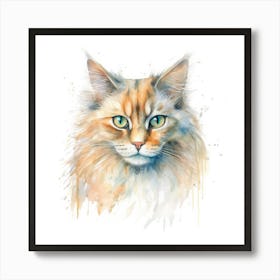 Ukrainian Levkoy Cat Portrait 3 Art Print