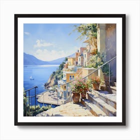 Pastel Dreams: Seaside Sonata Art Print