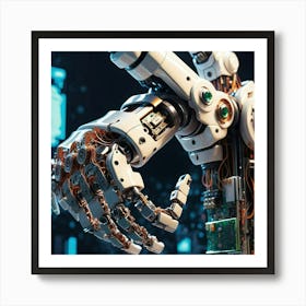 Robot Hand Art Print